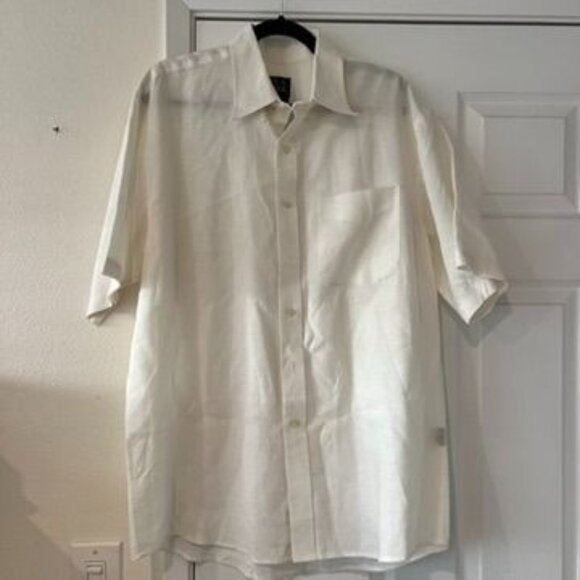 Jos. A. Bank Men's Linen Short Sleeve Button Front Shirt Size Large - Picture 1 of 3